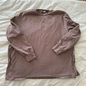 Mauve Long Sleeve Tunic Shirt with Slits